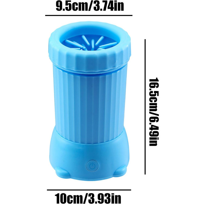 Автоматичний мийка для лап собак та котів, USB, блакитна