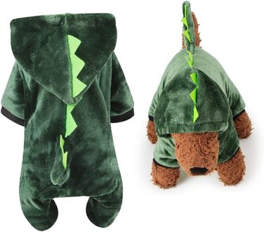 Костюм для собак - динозавр (3 шт.) FRCOLOR, теплий матеріал, для фотосесій та свят