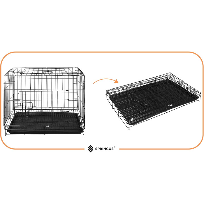 Клітка для гризунів SPRINGOS з двома дверцятами, 60 x 50 x 42 см