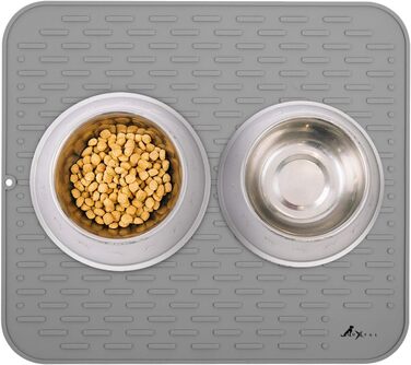 Килимок для собак та котів LuxPal великого розміру, силіконовий, антибактеріальний, сірий