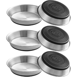 Набори мисок для котів з нержавіючої сталі, антиковзні, плоскі, для корму та води, 3 шт. (6 шт. в упаковці)