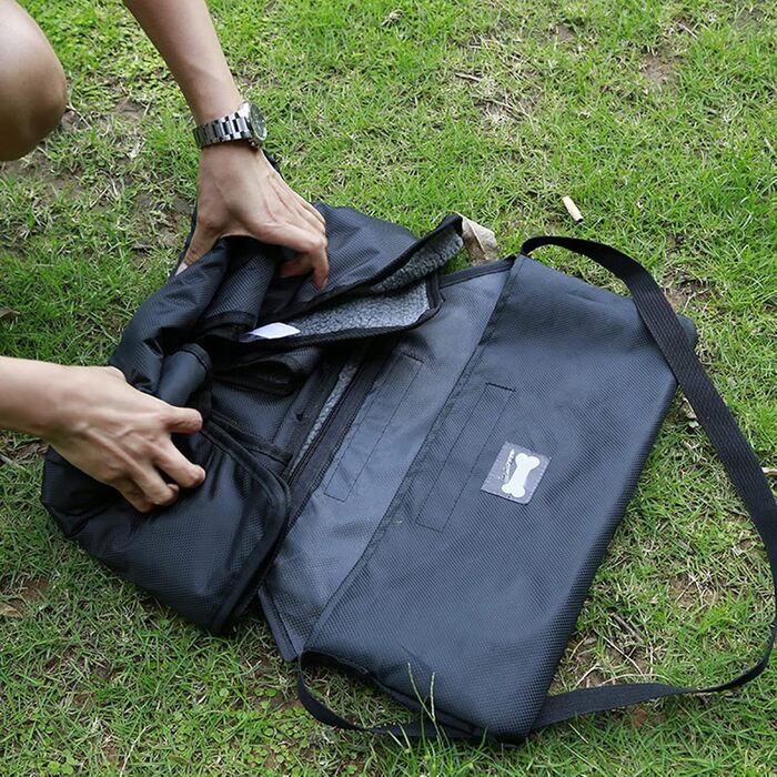 Килимок для собак Yolispa: великий, водонепроникний, для дому та відпочинку (чорний)