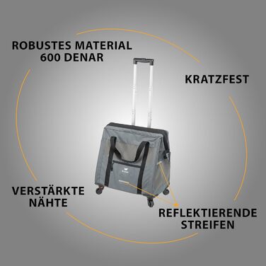 Транспортна переноска для собак та котів Ferplast Voyager Trolley, біла, з висувним ручками та колесами, до 15 кг, 46x26x48 см