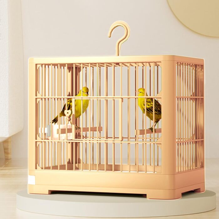 Транспортний клітка для птахів Vogel Reisekäfig: розкладний вольєр для папуг та синиць, з висувною шухлядою та іграшками, зелений (L 32 x B 25 x H 13 см)