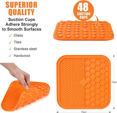 Лежанка-іграшка для собак AiQInu з присосками (2 шт.) з лопаткою, повільна годівниця, килимок для купання та грумінгу