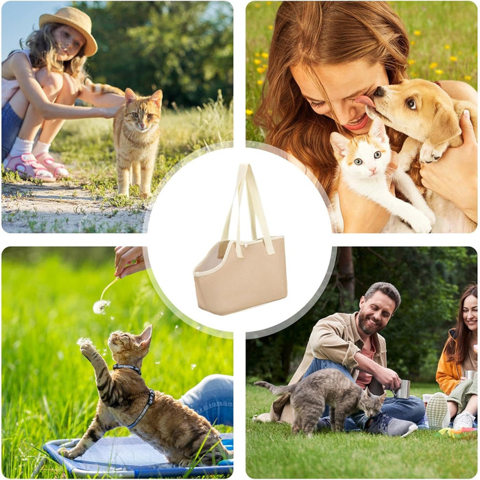 Транспортна переноска для собак та котів, складна переноска для тварин, переноска-сумка з сітки, велика та дихаюча переноска для цуценят