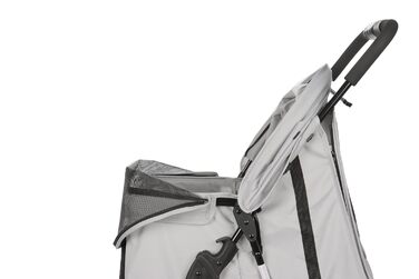 Візок для собак Сенна сірий, зручний для прогулянок