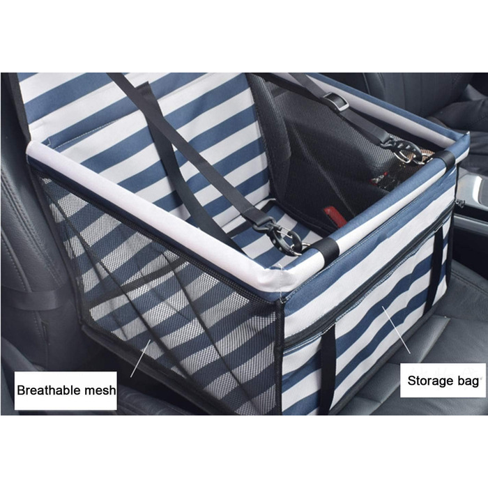 Автокрісло для тварин: чохол для собак та котів, дихаючий, водовідштовхуючий, з пелюшкою, блакитний, для подорожей