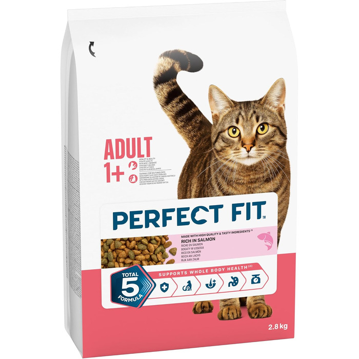 Сухий корм для дорослих котів Perfect Fit Adult 1+ з лососем, 7 кг