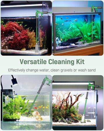 Набір для чищення акваріума Pawfly: сифон, пилосос, шланг 1.8 м, інструмент для догляду за акваріумом