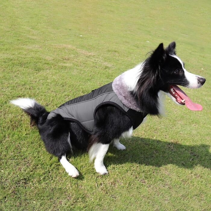 Зимова куртка для собак | Тепла зимова куртка | Відображаюча куртка для собак | Чорна куртка для собак, розмір 2XL