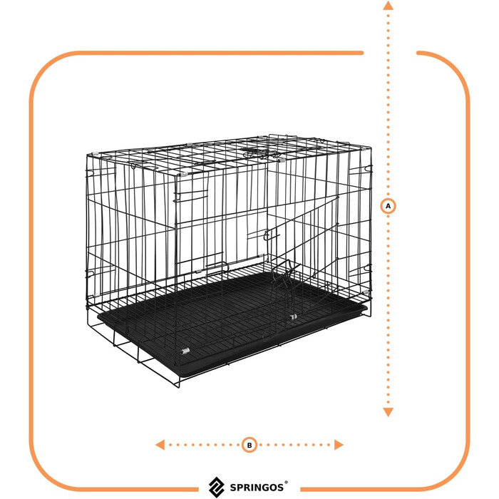 Клітка для гризунів SPRINGOS з двома дверцятами, 60 x 50 x 42 см