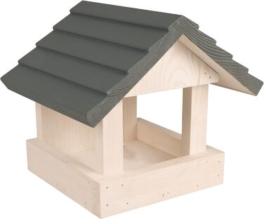 Годівниця для птахів Windhager Feldberg з дерева (сосна) | Стиль Landhaus | Містка, на три сторони, стійка до погодних умов | 20,50 x 21 x 23,50 см