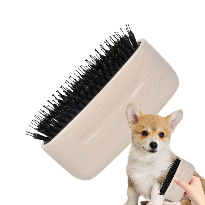 Бурштук для вичісування підшерстка собак та котів, щітка проти випадання шерсті - інструмент для грумінгу довгошерстих тварин, щоденна щітка для миття та дому, білий
