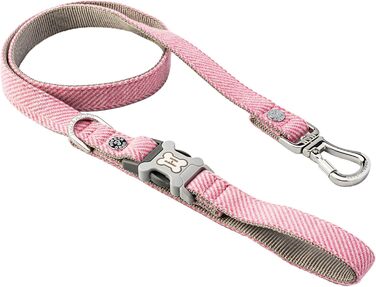 Повідок для собак HUGO & HUDSON твідовий рожевий, тренувальний, 1,2 м x 2,5 см, ялинка