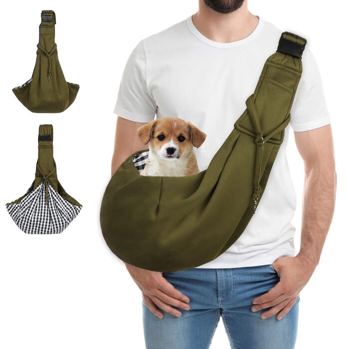 Тканина-слінг для собак, переноска для маленьких собак до 7 кг, слінг для цуценят та котів для прогулянок та активностей на вулиці