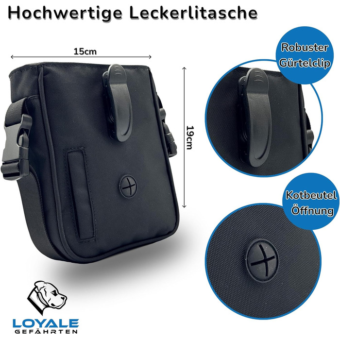 Сумка для ласощів для собак з магнітним закриттям та диспенсер для пакетів для прибирання – ідеальна для тренувань та прогулянок