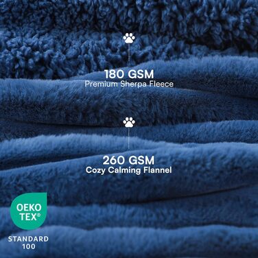 Водонепроникний коврик для собак Luciphia, XL (85x57 см), ультрам'який, теплий, фланелевий, для захисту меблів, машинне прання