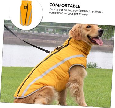 Водонепроникний дощовик для собак, жовтий, 55x68 см - дощовик для маленьких собак та цуценят