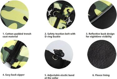 Водонепроникний зимовий одяг для собак – теплий одяг для малих, середніх та великих собак, цуценят, для прогулянок снігом, тренувань та повсякденного використання (L)