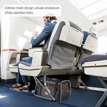 Транспортна переноска для котів Alitree, середнього розміру, до 9 кг, з регульованим плечовим ременем, дихаюча та складна