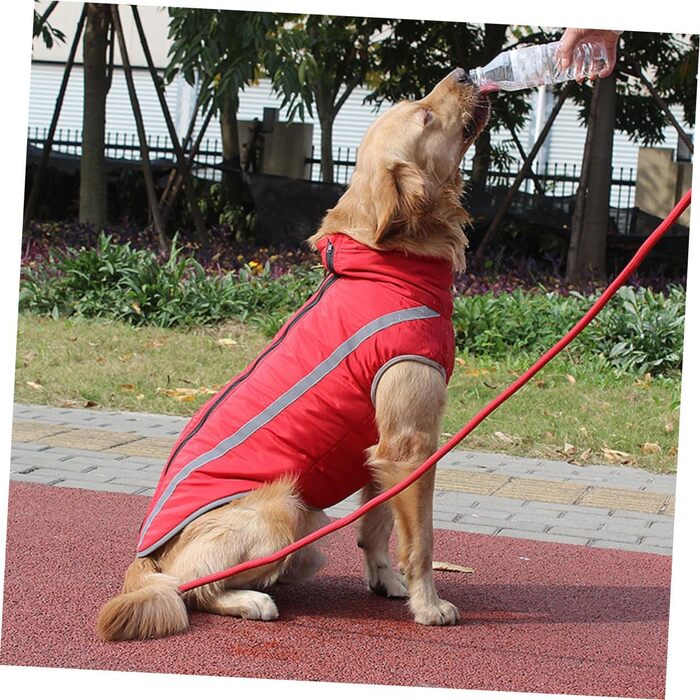 Водонепроникний дощовик для собак - дощовик для маленьких собак та цуценят (45x55 см, червоний)