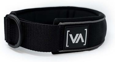 VITOMALIA® Легке відбиваюче нашийник для собак з зупинкою, 4 см, міцний нейлон та м'який неопрен, для середніх собак, чорний (4 см/M = 43 см-51 см)