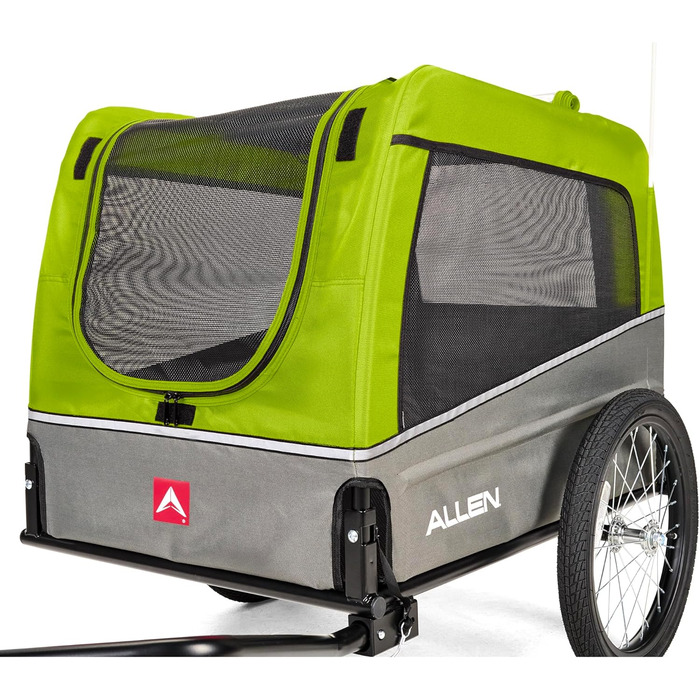 Причіп для велосипеда для собак, розмір M, зелений