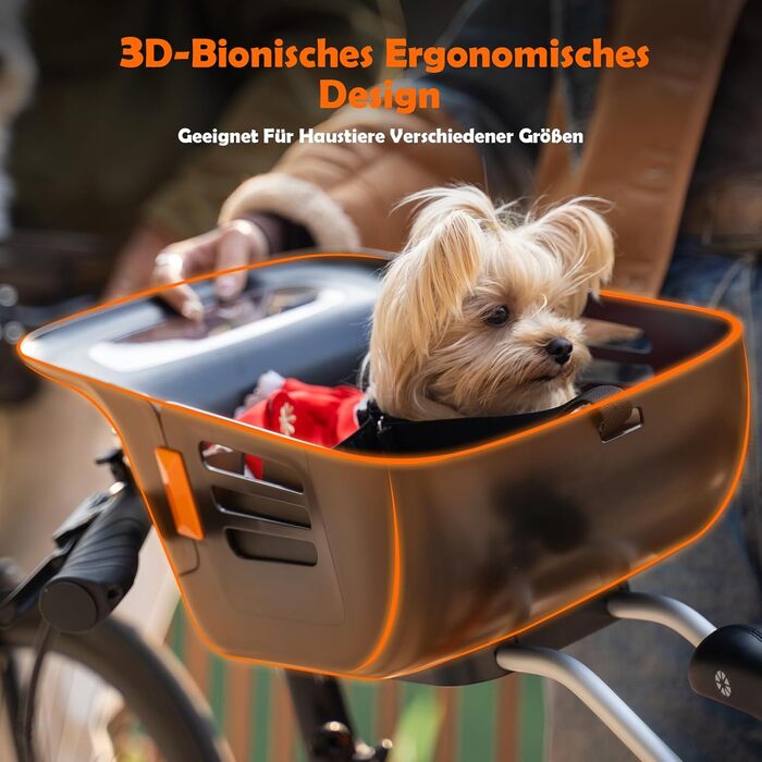 Корзина для собак на велосипед DAISTERN, до 12 кг, водонепроникна, міцна, для малих та середніх собак