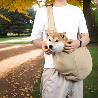 Сумка-переноска для собак, дихаюча переноска для дрібних тварин | Легке багатофункціональне аксесуар для подорожей, походів, активного відпочинку, прогулянок, громадського транспорту та покупок (Хакі)