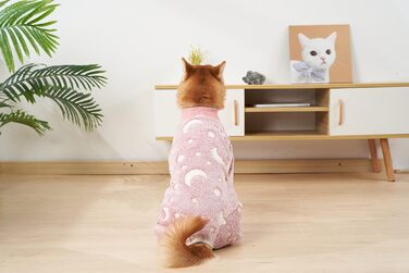 Теплий зимовий халат для собак, піжама з фланцелю, теплий костюм для собак середніх та великих порід, зимовий одяг для собак, рожевий, розмір XS-2XL