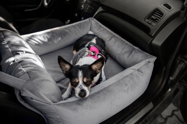 Автомобільний автокрісло-переноска для собак Huggy Doggy L (для бульдогів, такс та середніх порід)