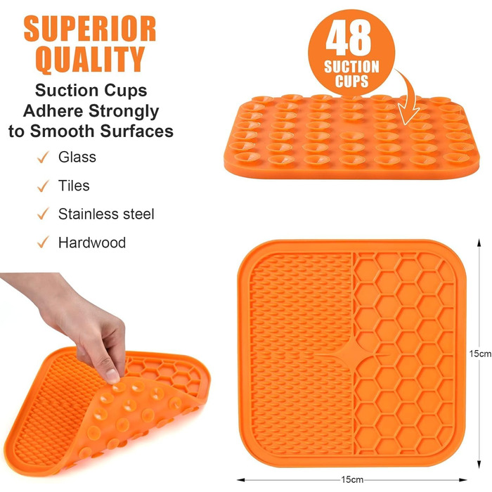 Лежанка-іграшка для собак AiQInu з присосками (2 шт.) з лопаткою, повільна годівниця, килимок для купання та грумінгу