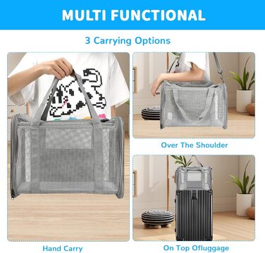 Транспортна сумка для кота та собаки, складана переноска для тварин, 42x26x29 см