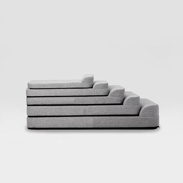 Крісло-ліжко для собак Diggs Bolstr, сірий, середній/великий, з водонепроникним покриттям та знімним чохлом