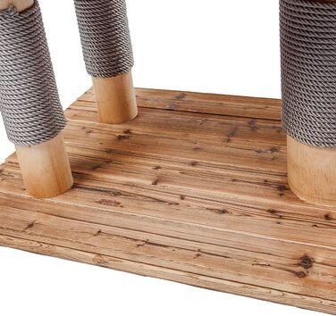 Кігтеточка для котів CanadianCat Woody - дерев'яний комплекс для лазіння | 70 x 45 x 117 см | вологостійка, для вулиці