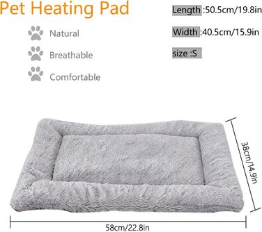 Килимок для собак Fauschig, 70 x 93 см, миючий, з неслизьким дном для собак, котів та інших тварин (Сірий)