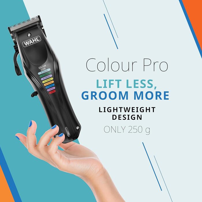 Машинка для стрижки тварин WAHL Animal Color Pro: акумуляторна, професійна, для собак, чорна