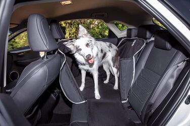 Накидка на сидіння автомобіля для собак - чорна, водовідштовхувальна, антиковзаюча, захист від бруду та подряпин, для собак середніх та маленьких порід, цуценят