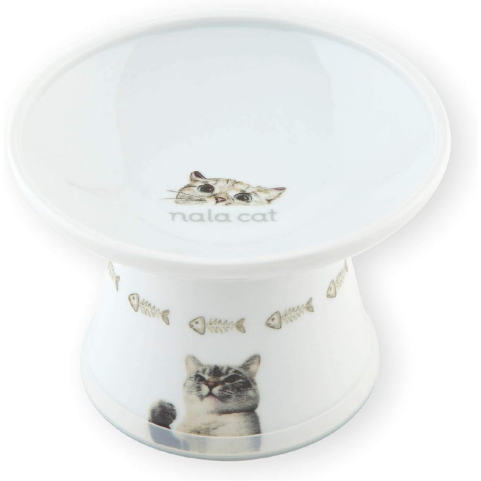 NECO ICHI миска для котів, екстра широка, піднята, лімітована серія Nala Cat