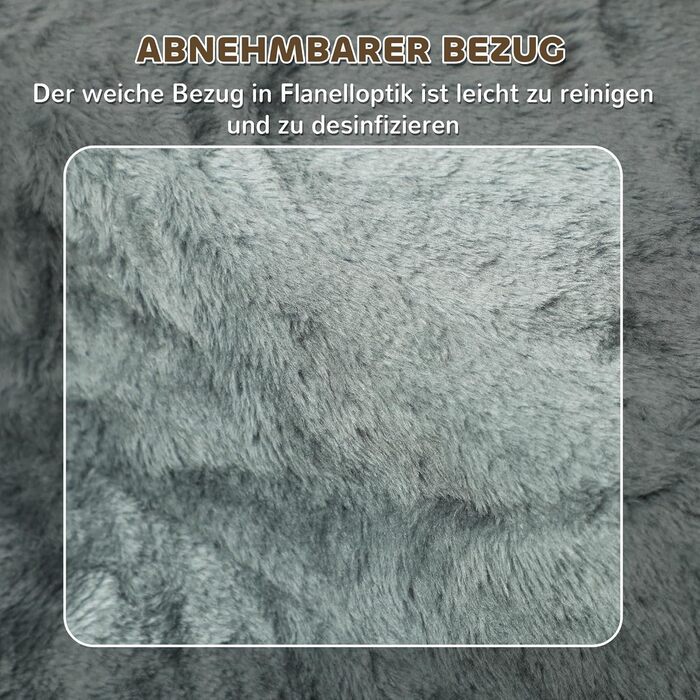 Сходинка для тварин PawHut - 3 сходинки, сіра, для собак та котів до 5 кг, 46 x 35 x 35 см