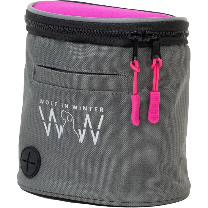 Сумка для ласощів Quickdraw для собак – сумка для дресирування з тримачем клікера та диспенсером для пакетів – зручна сумка для ласощів для собак – міцна, світловідбиваюча, рожева