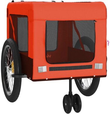 Трейлер для собак Oxford, 63x123x66 см, чорний (Model93916) / Трейлер для собак та котів, 135x68.5x73.5 см, оранжевий