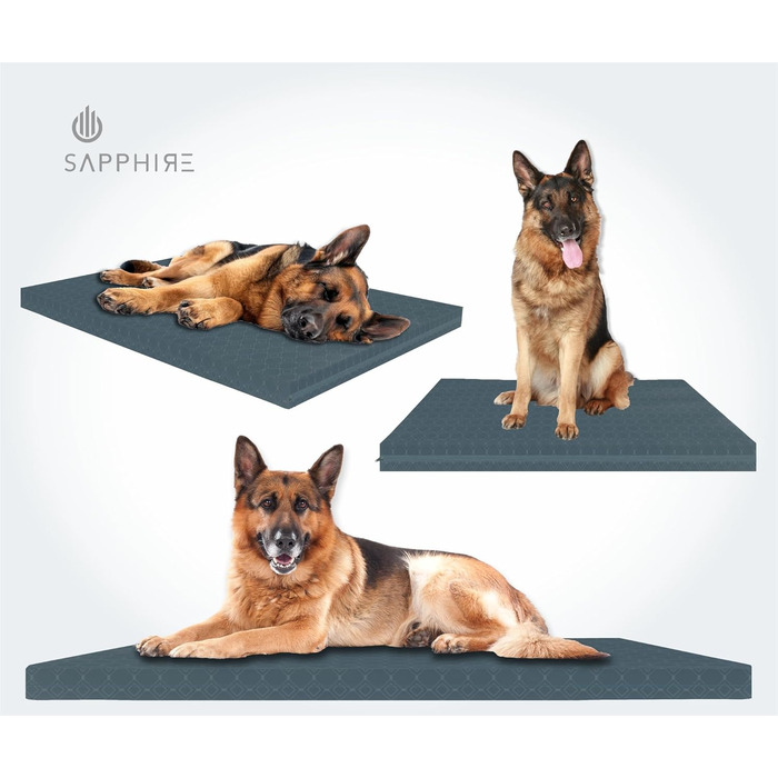 Водонепроникний килимок для собак у клітку, сертифікований FR, міцний, для вулиці, розмір L, 108 x 72 x 5 см, чорний