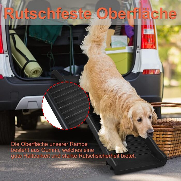 Рампа для собак, спідниця для собак з пластику, неслизька, 156 x 40 см, для великих і маленьких тварин (з папером з замороженим ефектом)