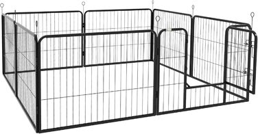 Клітка-загон для цуценят PawHut - металева, 80 x 60 см, чорна