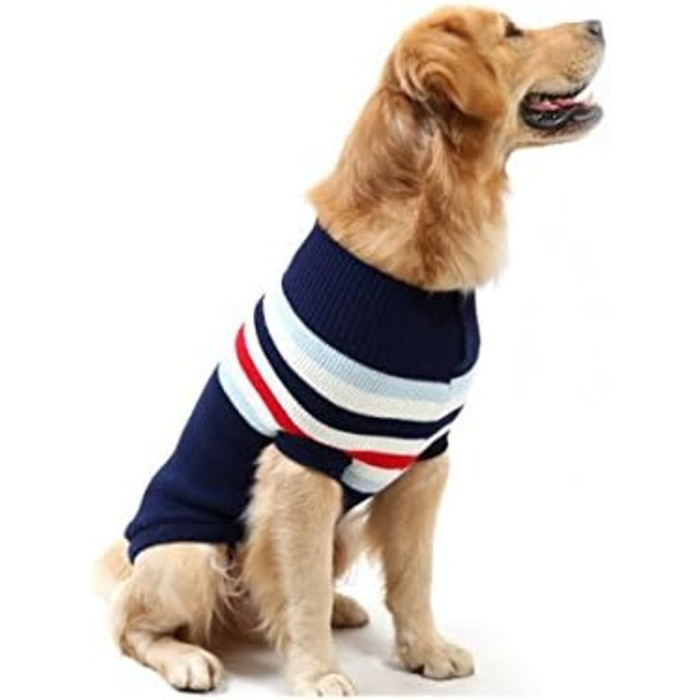 Пуловер VEDEM для собак з візерунком, теплий, для холодної погоди, розмір S, темно-синій