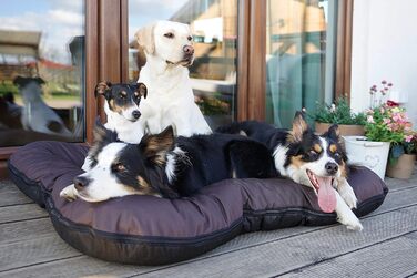 Ліжко для собак 4L Textil KLEO для великих собак, велике, знімний чохол, 130x110 см, коричневе