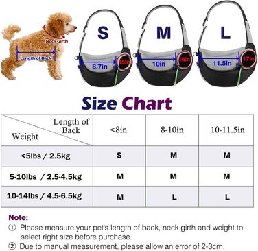 Pawaboo переносна сумка для собак, переноска для тварин, регульована сумка-переноска для собак, сумка через плече для домашніх тварин, переноска для собак, песиків, для прогулянок, подорожей на відкритому повітрі - M, чорна