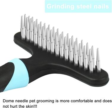 Гребінець для видалення підшерстка у собак, щітка для собак, гребінець для видалення ковтунів, для собак, котів, догляд за тваринами, синій